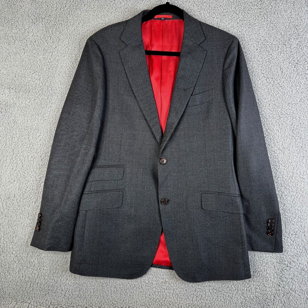 SUITSUPPLY Vitale Barberis Canonico Sport Coat Blazer EU 50R Surgeon Cuff US 40